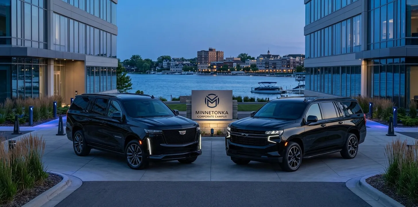 Minnetonka MN limo service - chauffeur car near Ridgedale Center and corporate campuses - MSP Airport Limo Service