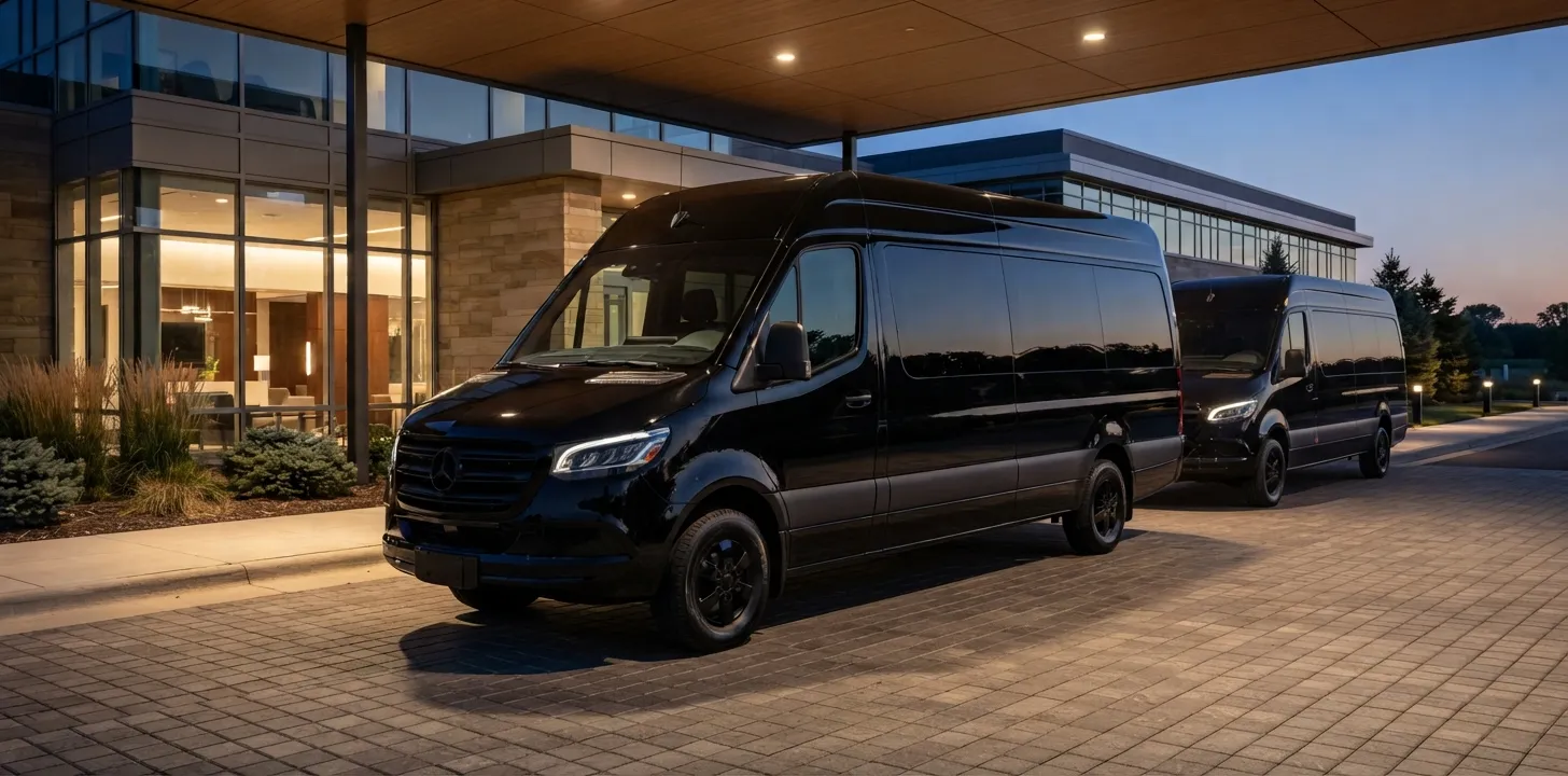 Plymouth MN limo service - luxury chauffeur vehicle near Carlson Center and Plymouth Town Center - MSP Airport Limo Service