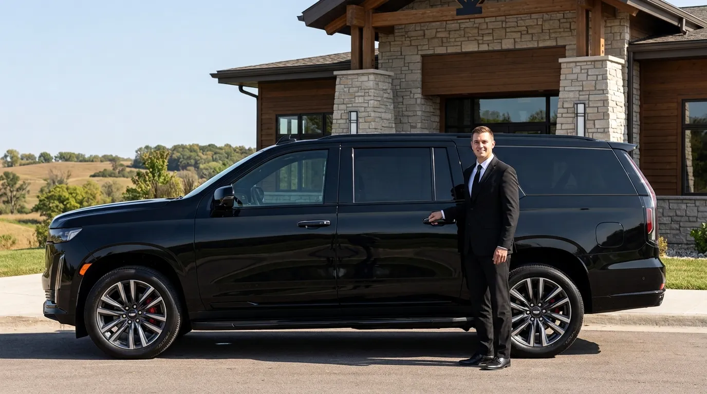 Byron MN to MSP car service - private black sedan for airport travel from Byron, Minnesota - MSP Airport Limo Service