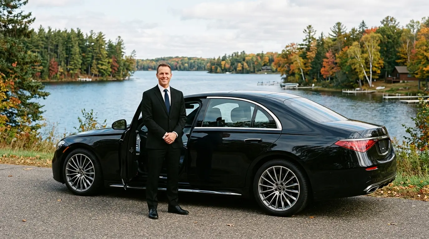 MSP to Pequot Lakes car service - chauffeured black vehicle for golf and resort trips - MSP Airport Limo Service