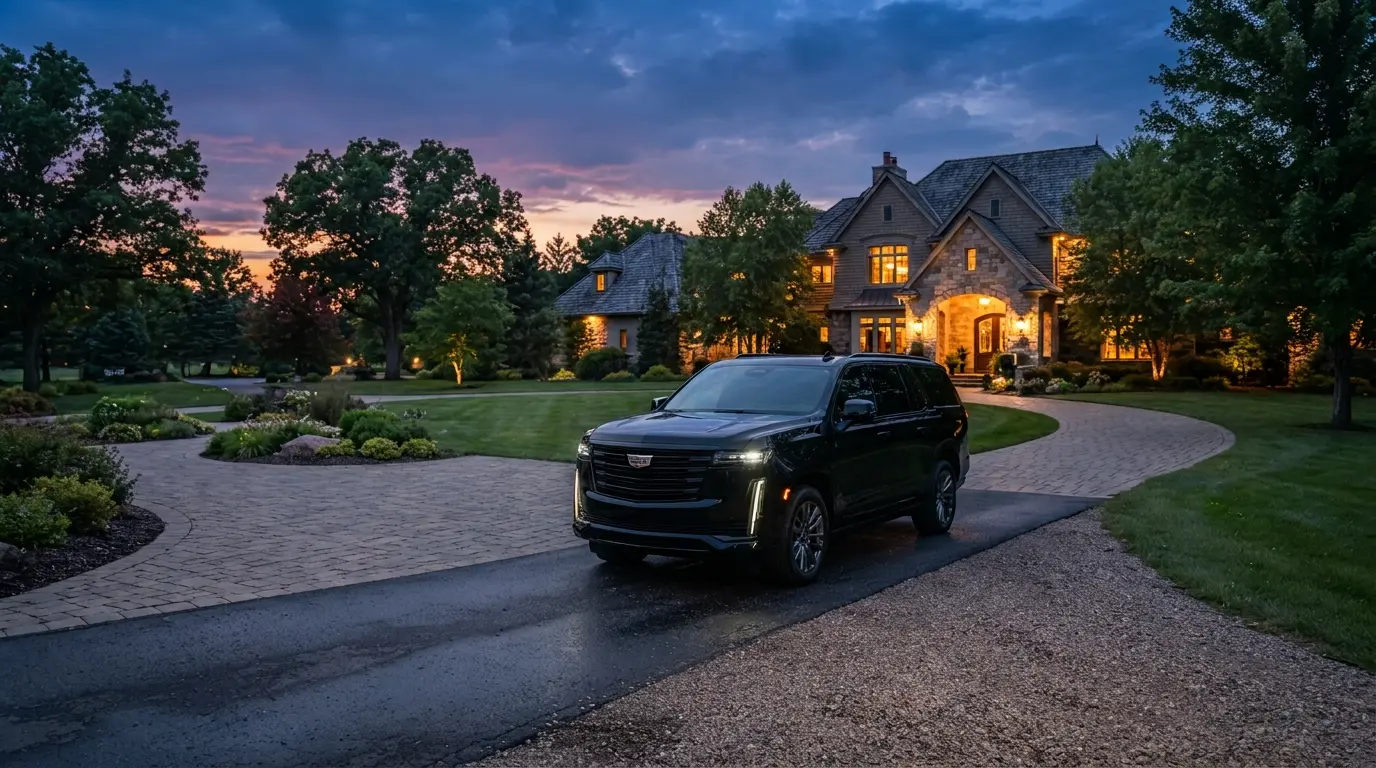 Medina MN black car service - chauffeured black SUV in Medina and Hamel, Minnesota - MSP Airport Limo Service