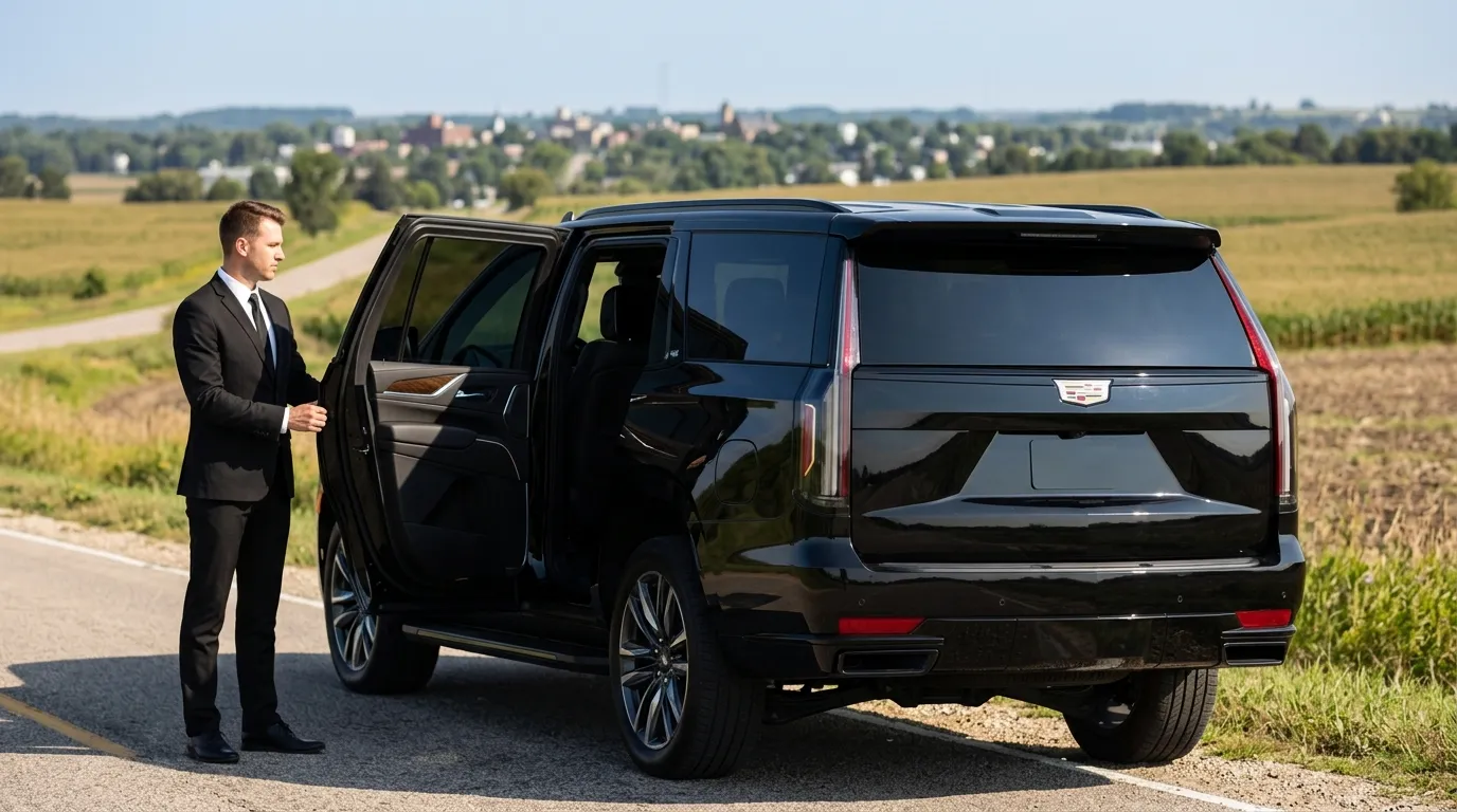Northfield to MSP car service - private black car transfer from Northfield, Minnesota to MSP Airport - MSP Airport Limo Service