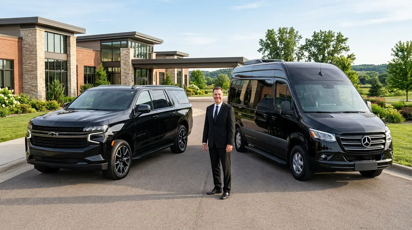 Onalaska to MSP car service - spacious black SUV for travel from Onalaska, Wisconsin to MSP Airport - MSP Airport Limo Service
