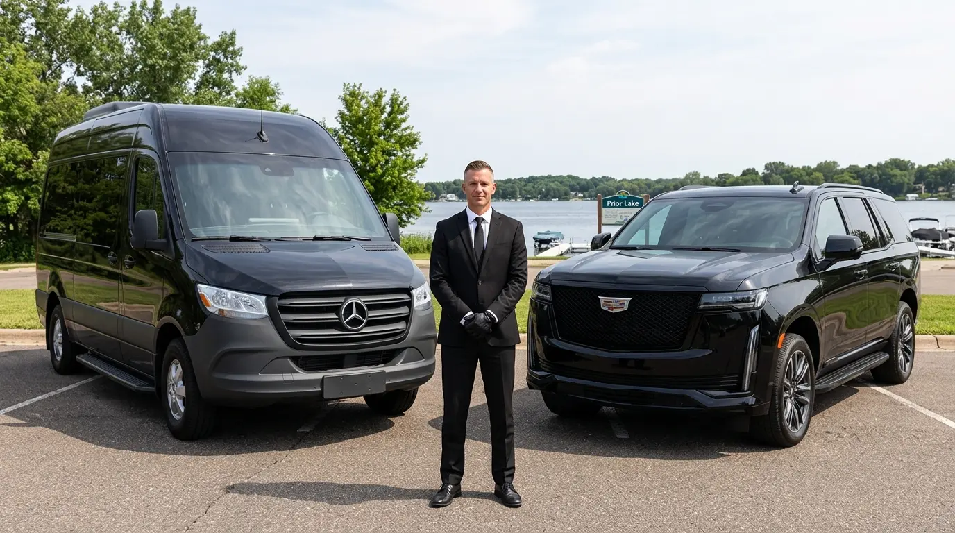 Prior Lake black car service - chauffeured black SUV in Prior Lake, Minnesota - MSP Airport Limo Service