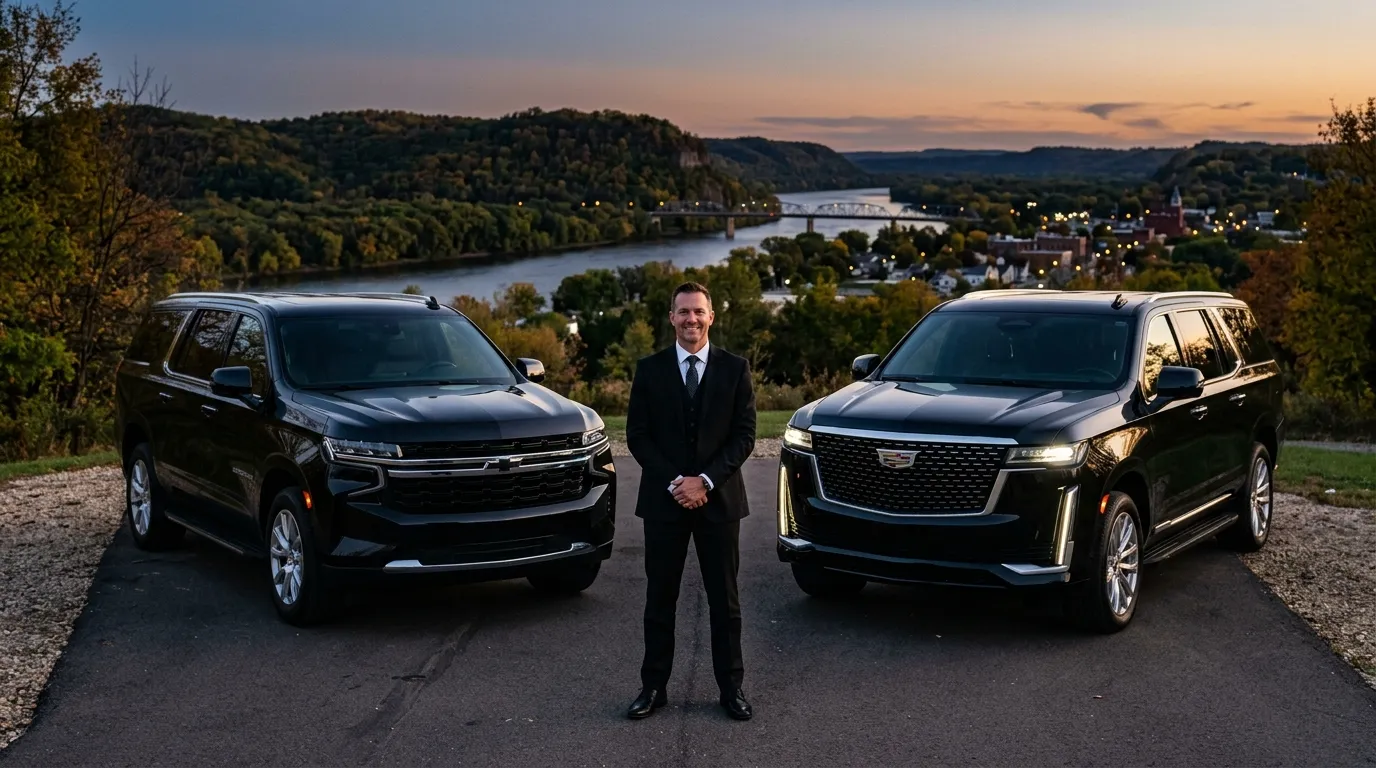 Red Wing to MSP car service - private black car transfer from Red Wing, Minnesota to MSP Airport - MSP Airport Limo Service