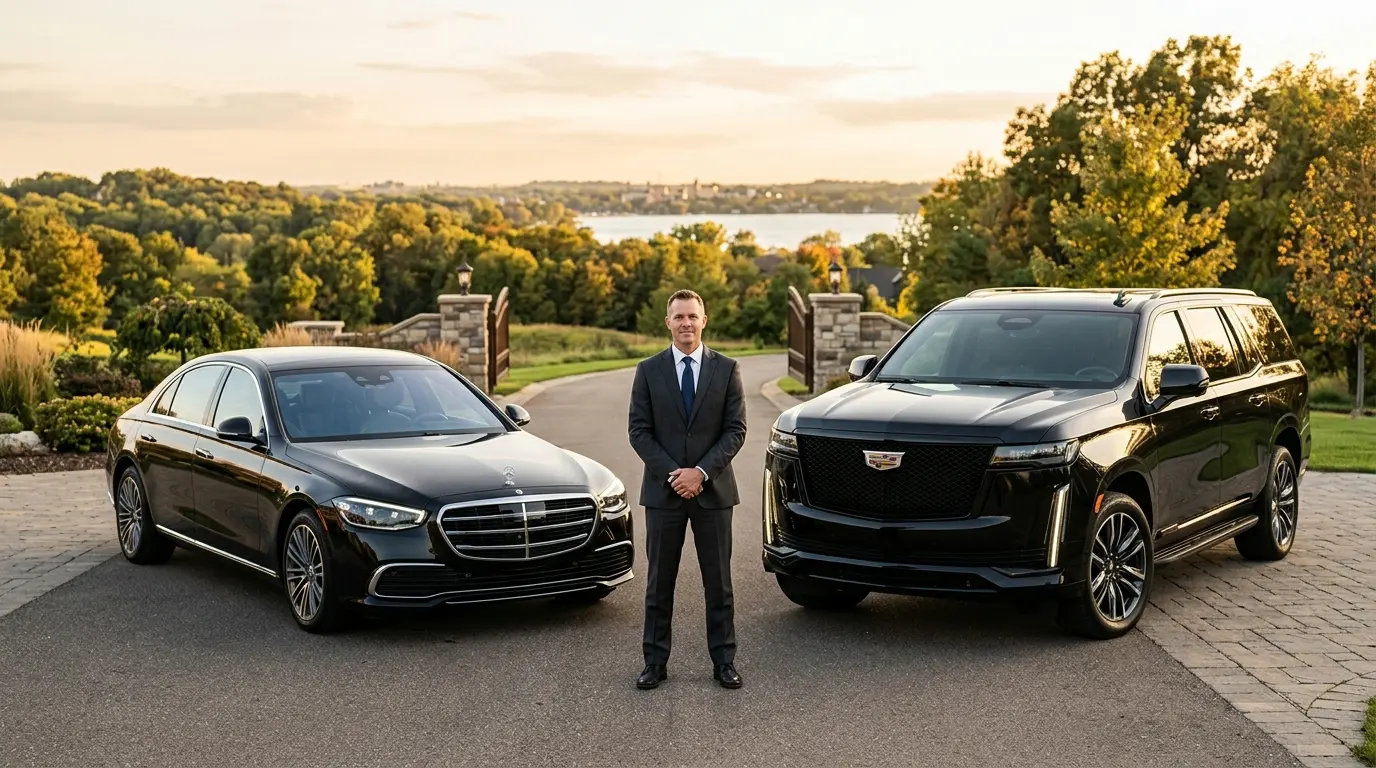 Victoria MN black car service - chauffeured black SUV in Victoria, Minnesota - MSP Airport Limo Service