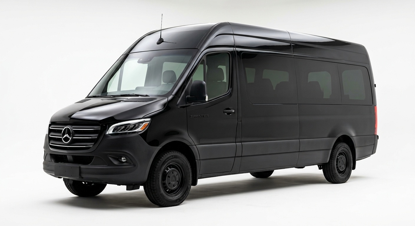 14 passenger Mercedes Sprinter van rental with chauffeur in Minneapolis